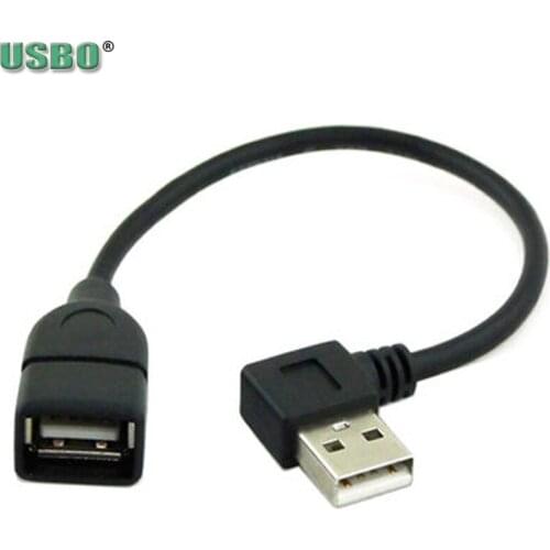 10cm 20cm 40cm Elbow USB2.0 A male to Female Extension power cable Data line for Laptop digital camera USB wireless network card