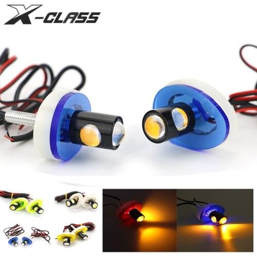 Universal Motorcycle Turn Signal Mini LED Light Flasher Indicator Accessories for Vespa GTS Yamaha NMAX Ducati Kawasaki Honda