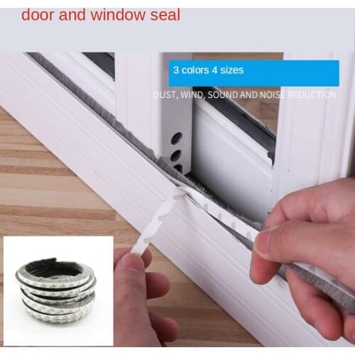 5 meters Sealing Strip Self-adhesive Sealing Wind-proof Brush Strip For Home Door Window Sound Insulation Strip Gasket Accessry