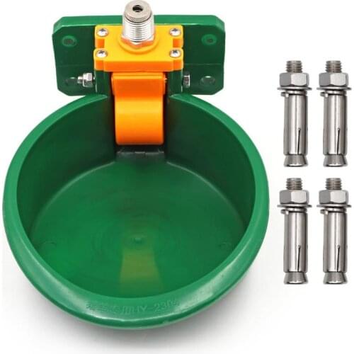 Cow Sheep Pig Water Bowls Amniotic Fluid Cup Farm Equipment Thicken Pig Sheep Cattle Dog Animal Watering Trough with 4Pcs Screws