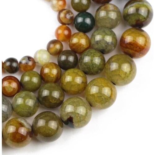 YHBZRET Natural carnelian Tea dragon pattern Stone Spacer Loose Beads For Jewelry making 6/8/10/12MM Bracelet Accessories diy