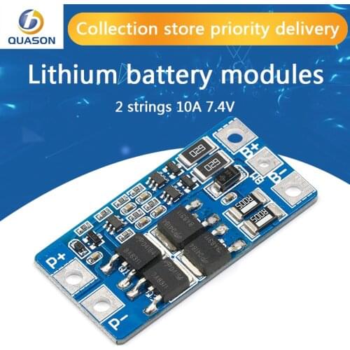2S 10A 7.4V 18650 lithium battery protection board 8.4V balanced function/overcharged protection Good