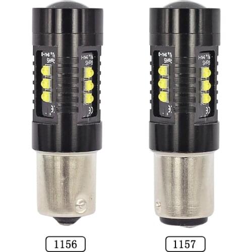 1 Pcs P21W LED Lamp 1156 1157 9005 9006 Car Driving Bulbs 2525 Chip 12 SMD Reversing Lamp 12V DC White Fog Lights