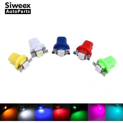 10Pcs 5050 1SMD Car B8.5 LED 12V Speedo Dashboard Dash Wedge Side Light Bulb Lamp Blue Yellow Green White Red 7 Colors