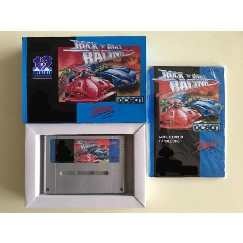16Bit Games ** Rock 'N' Roll Racing ( French PAL Version!! box+manual+cartridge!! )