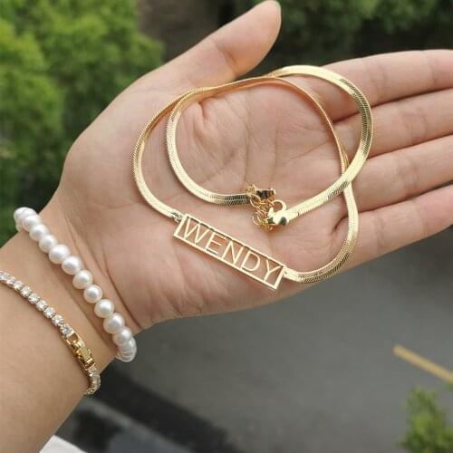 2021 New Custom Digital Anniversary Pendant Necklace Double Layer Men Women Hip Hop Custom Name Necklace Snake Chain Gift