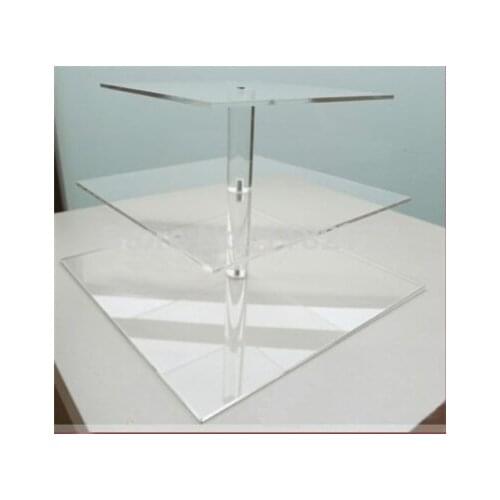 3 tier square maypole clear acrylic wedding cupcake stand,perspex cupcake stand, 3 tier plexiglass cake stand
