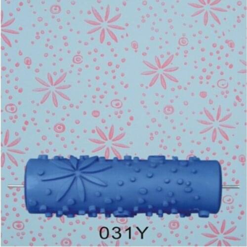 5" 3D Pattern Decor Patterned Roller Embossed Paint Rubber Roller Sleeve Wall Texture Stencil Brush Wallpaper Decoration 031Y