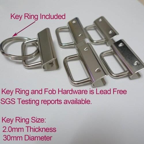 500 Sets 1'' 25mm Wristlet Key Fob Chain Hardware DIY sets with Key Ring FREE EXPRESS SHIPPING