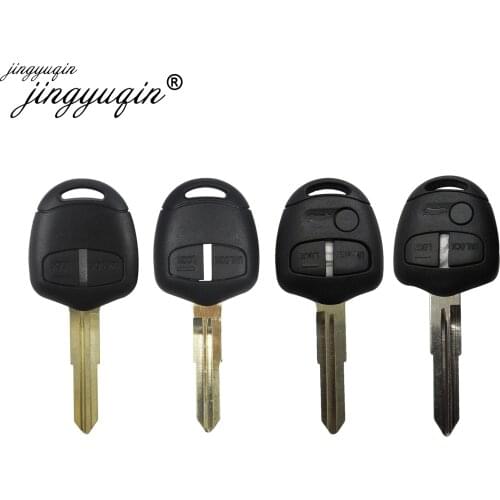 Jingyuqin 10pcs/lot Car Remote Key Shell Fob Case Cover For Mitsubishi Lancer Grandis Evolution Outlander Key MIT11/MIT8 Blade