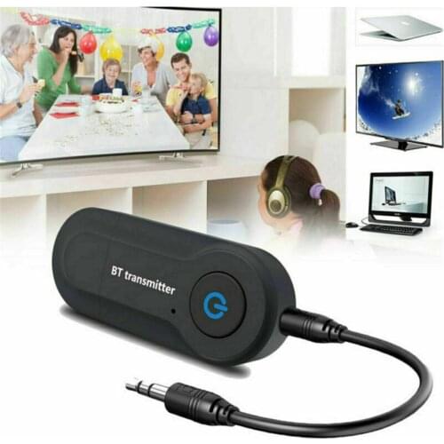Wireless Bluetooth 5.0 Transmitter 3.5mm Aux Stereo Audio Adapter for PC TV Home