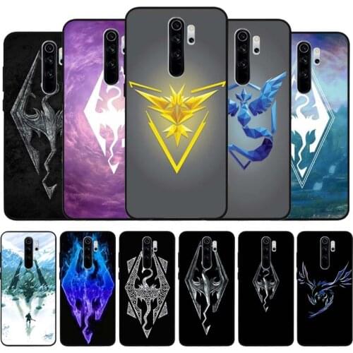 Skyrim Logo black Silicone Phone Case For Redmi note 9 8 7 Pro S 8T 7A Cover