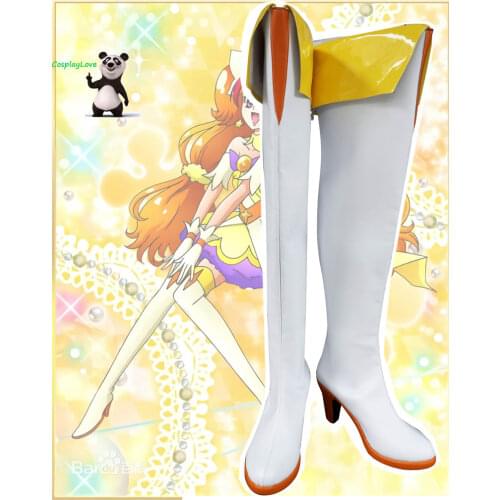 CosplayLove Custom Made Go!PRINCESS Pretty Cure Precure White Cure Twinkle Cosplay Shoes Long Boots For Girl Christmas Halloween