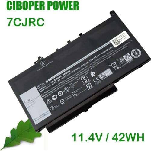 CP Original Laptop Battery 7CJRC 11.4V 42Wh For E7270 E7470 7CJRC Notebook Built-in Battery 21X15 021X15