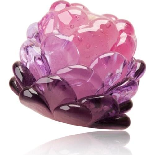 3D Coloured Glaze Lotus Flower Beads Handmade Lampwork Murano Beads Diy Loose Beads For Making Female Hairpins Bracelets Jewelry