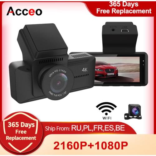 E-ACE B28 Car Dvr Dash Cam 4.0 Inch Video Recorder Auto Camera 3 Camera Lens With Rear View Camera Registrator Dashcam DVRs