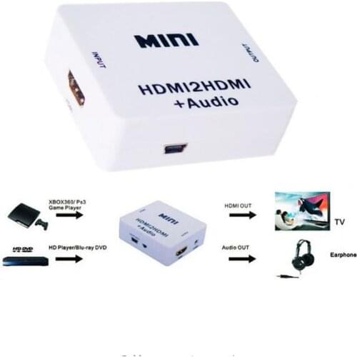 Hdmi audio extractor HDMI to HDMI and 3.5mm Stereo Audio Extractor Converter HDMI Audio Splitter Adapter PC Laptop HDTV Projecto