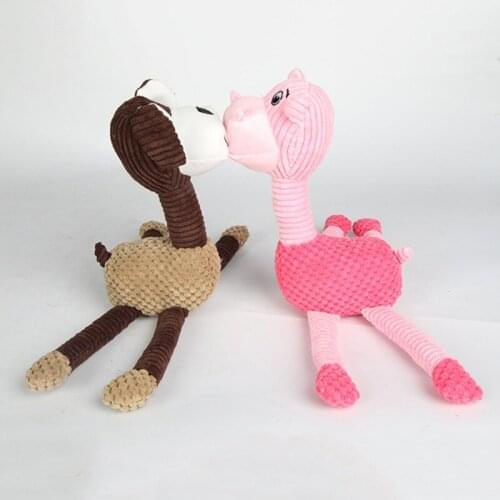 A Fun Pet Toy Cartoon Animal Chew Toy Interactive Training Dog Supplies Squeaker Squeaky Plush Cotton Rope Molar Toy Product