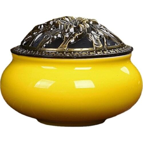 Ceramic Incense Burner Alloy Bronze Mini Incense Burner Incensory Art Craft Home Decor