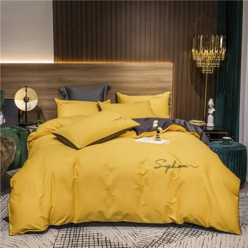 100% cotton 60s 3/4 pcs duve SET Home bedding set soft duvet cover set pillowcase sheet set queen king size comforter case set