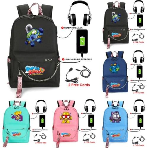 Hot Fashion Super Zings Backpack Mochila Cartoon Student Superzings School Bag Bookbag Travel Bag With Usb
