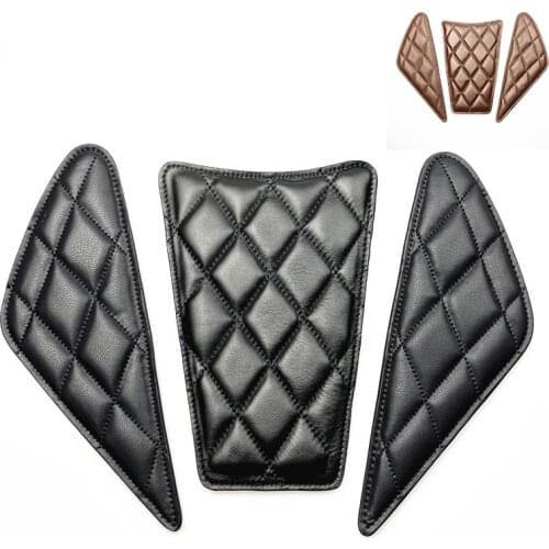 Rrtro Motorcycle Gas Oil Fuel Tank Pad classic Moto Tank Sticker Leather vintage Motorbike Knee protection cafe racer Scooter