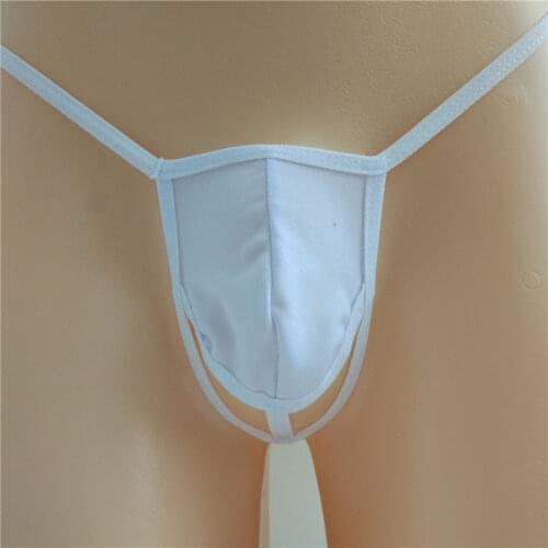 Mens panties sexy underwear men underpants gay micro Thongs tanga Solid color U shield Hollow out Splicing String Fun No trace