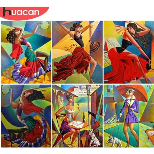 HUACAN Paint By Number Girl Unique Gift DIY Frame HandPainted Wall Art Painting By Numbers Figure Canvas Childrens Room Decor