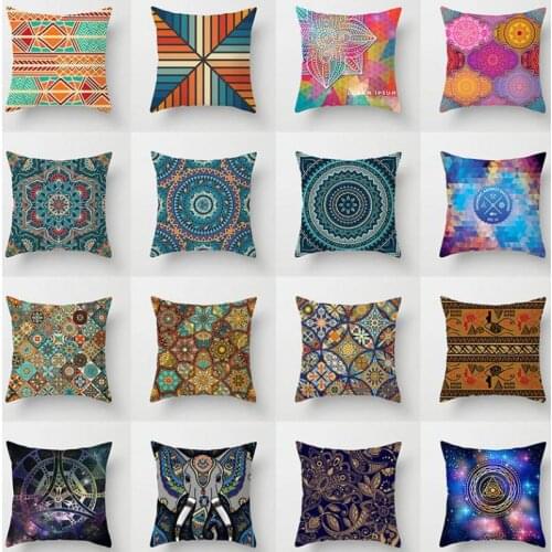 National Style Cushion Cover Decorative Pillow With Geometric Covers Short Soft Plush Throw Pillow Cases For Car And Home