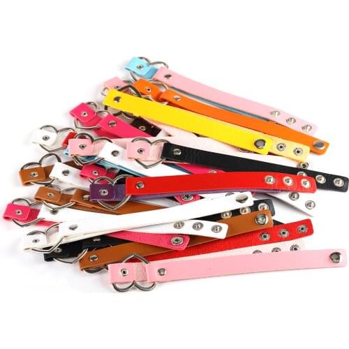 New love Heart PU Leather Collar Choker Necklace Harajuku Punk Goth chain Necklace women Jewelry