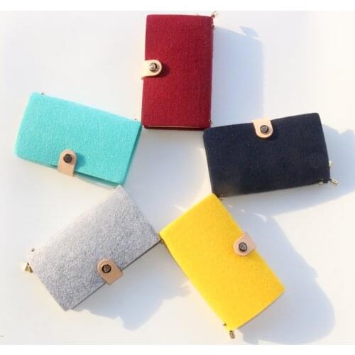 New cute felt portable traveler journal notebooks stationery,fine candy personal travel notebook with blank,line,grid papers