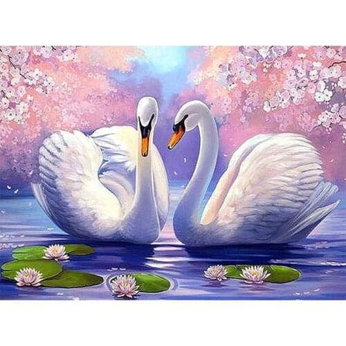 New Product AB Diamond 5D Diy Diamond Painting Swan Cross Stitch Kit Diamond Embroidery Cross Stitch Home Decoration