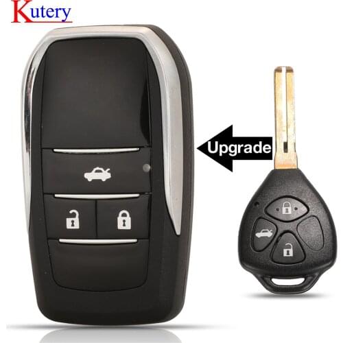 Kutery upgrade modified Replacement 3 Button Remote Car Key Shell Case Fob For Toyota Crown Entry key Case Housing TOY48