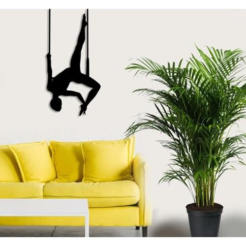 Sexy Woman Dancing on a Rope Wall Room Home Accessory Wooden Table 25x50cm