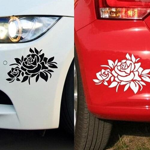 Removable Rose Pattern Car Bonnet Body Window Sticker Anti Scratches Decal