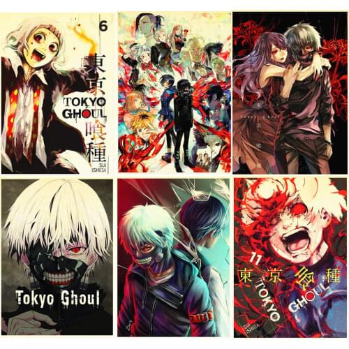 Tokyo Ghoul Vintage Metal Poster Anime Tin Sign Pub Bar Room Decoration Japan Style Art Painting Wall Sticker Home Decor MN175