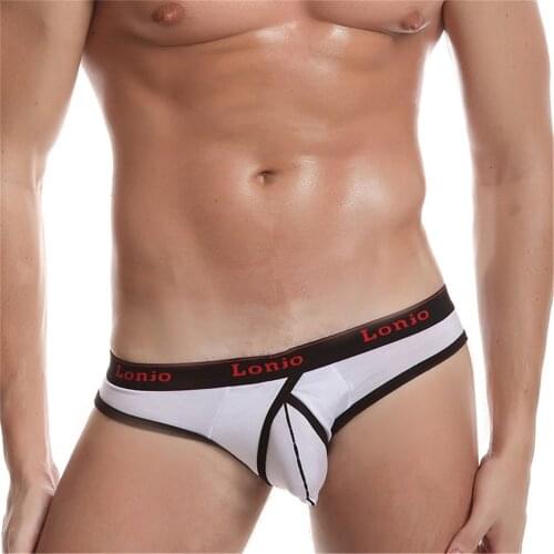 UNWE Patchwork Bikini Briefs Pouch Sexy Male Briefs Low Rise U Convex Sexy Modal Panties Gay Plus Size S-XL