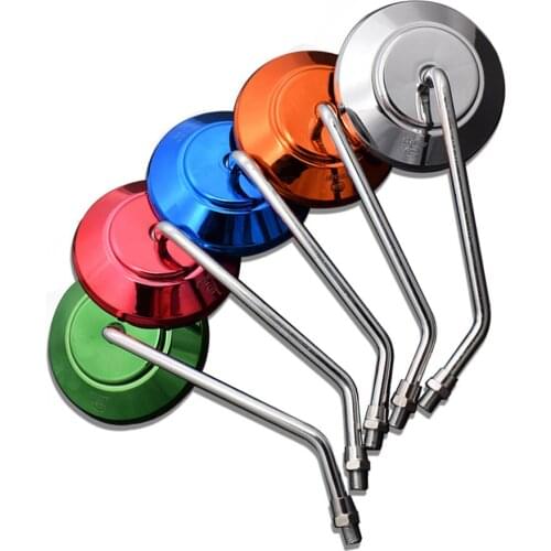 Universal Motorcycle Side Mirror Electric Bicycle Round chrome view Mirror 8mm For Honda CB190R VT1100 GROM MSX125 forza 300