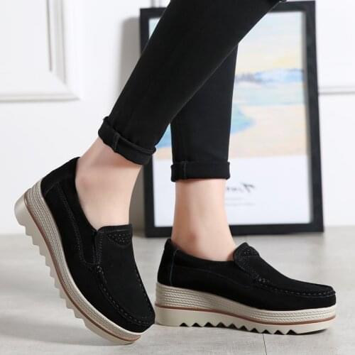 Shoes For Women 2020 Fashion Women Shoes Casual Heighten Comfortable Breathable Leather Walking Sneakers Platform Ladies Shoes