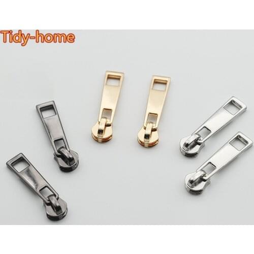 10Pcs High Grade Thicken No.5 Metal Zipper Sliders Zipper Pullers Zipper Head Repair Kit For Leather Bag Garment