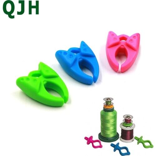 12pcs New Sewing Accessories Bobbin Clips Thread Roller Fixed Wrapped Clamp Silica Gel Bobbin Clip Bobbin Thread clamp