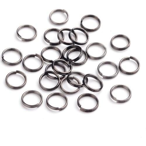 69pcs Jewelry Findings Iron Jump Rings Double loop Nickel Free Black Dimension: 8mm in diameter