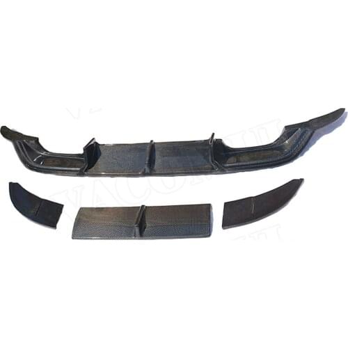 For VW Carbon Fiber Rear Bumper Diffuser Lip Spoiler Body Kit For Volkswagen Golf 7 MK7 VII Rline Hatchback 2014-2017 FRP