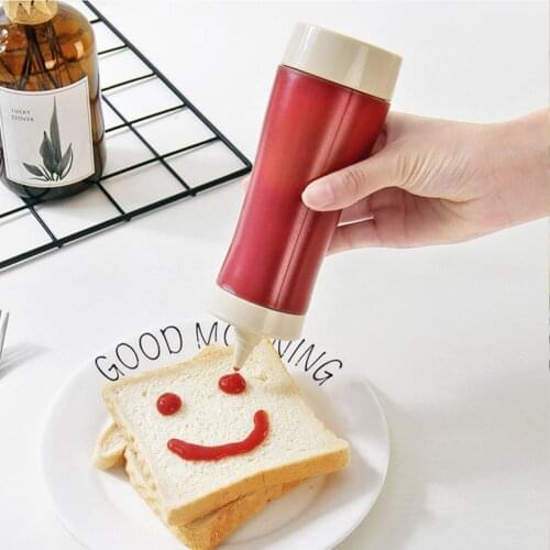 Squeeze Bottle Food Grade Transparent Plastic Easy Clean Condiment Dispenser for Ketchup for Kitchen for Restaurants