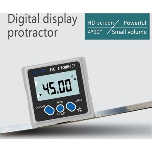 360 Degree Digital Finder Protractor Base Magnetic Level Protractor Inclinometer Protractor Measuring Tools