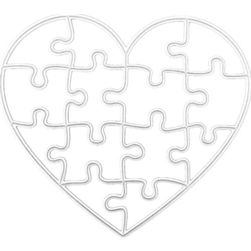 Valentines Day Love puzzle Metal Cutting Dies Stencil DIY Scrapbooking Album Stamp Paper Card Embossing Craft Decor
