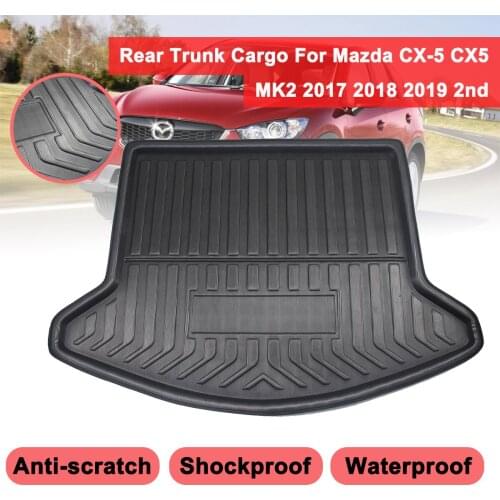 For Mazda CX-5 CX5 MK2 2017 2018 2019 2nd Cargo Liner Boot Tray Rear Trunk Cover Matt Mat Floor Carpet Kick Pad Mud Non-slip Mat