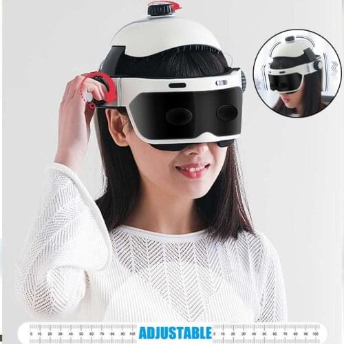 Head Massager Electric Vibrating Helmet Scalp Massager Brain Stimulator Acupoint Heater Head Hair Relaxer Health Care Product