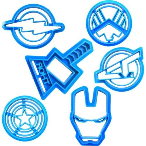 Marvel Cartoon Biscuit Mould Anime 3D Press Cut Cookie Mould DIY Household Baking Tool Birthday Christmas Party Cooking Supplies