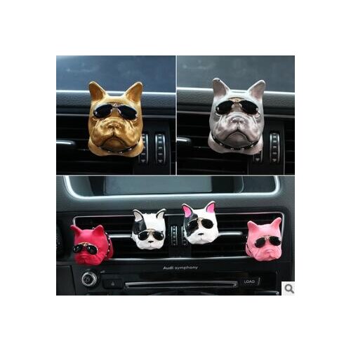 French Bulldog Aromatherapy Clip Mix Styles Auto Air Vent Freshener Car Accessories Car Air Fragrance & Deodorant HA157